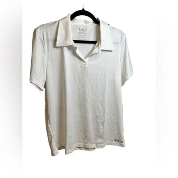 NWT NOBULL Women’s White Athletic Moisture Wicking Polo CrossFit - Size Large - Picture 1 of 6